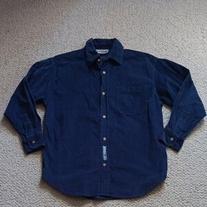 Boys Fine Corduroy Button Down Long Sleeve Shirt